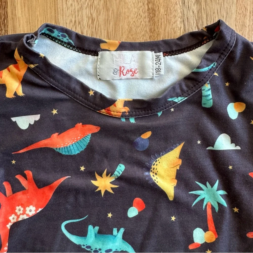 Mila & Rose Toddler Boys Dinosaur Print Sleeveless‎ Romper Navy 18-24M